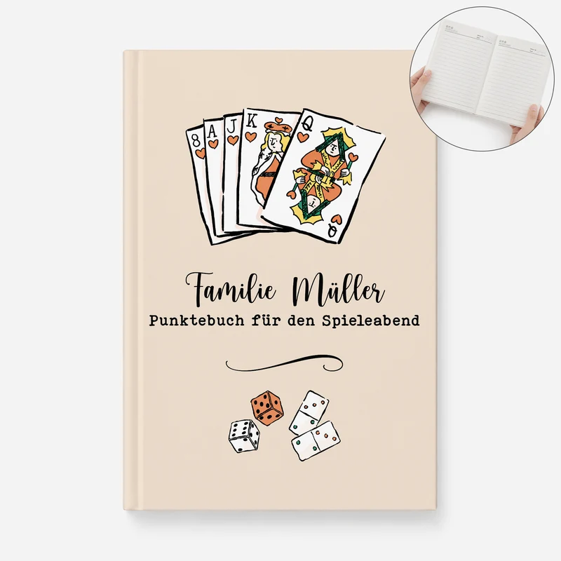 Punktebuch Für Den Spieleabend Familie - Personalisiertes Notizbuch A5