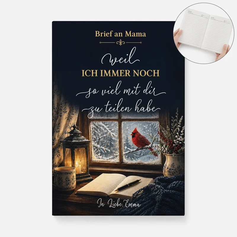 Weil Ich Immer Noch So Viel Mit Dir Zu Teilen Habe - Personalisiertes Notizbuch A5 Zur Erinnerung Winter