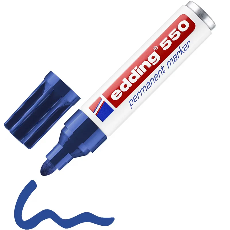 edding 550 Permanentmarker blau – Rundspitze 3–4 mm