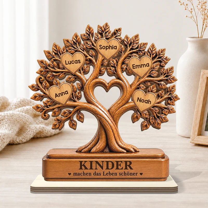 Enkelkinder Machen Das Leben Schöner - Holzaufsteller Personalisiert Mit Standfuß Mama Papa Oma Opa