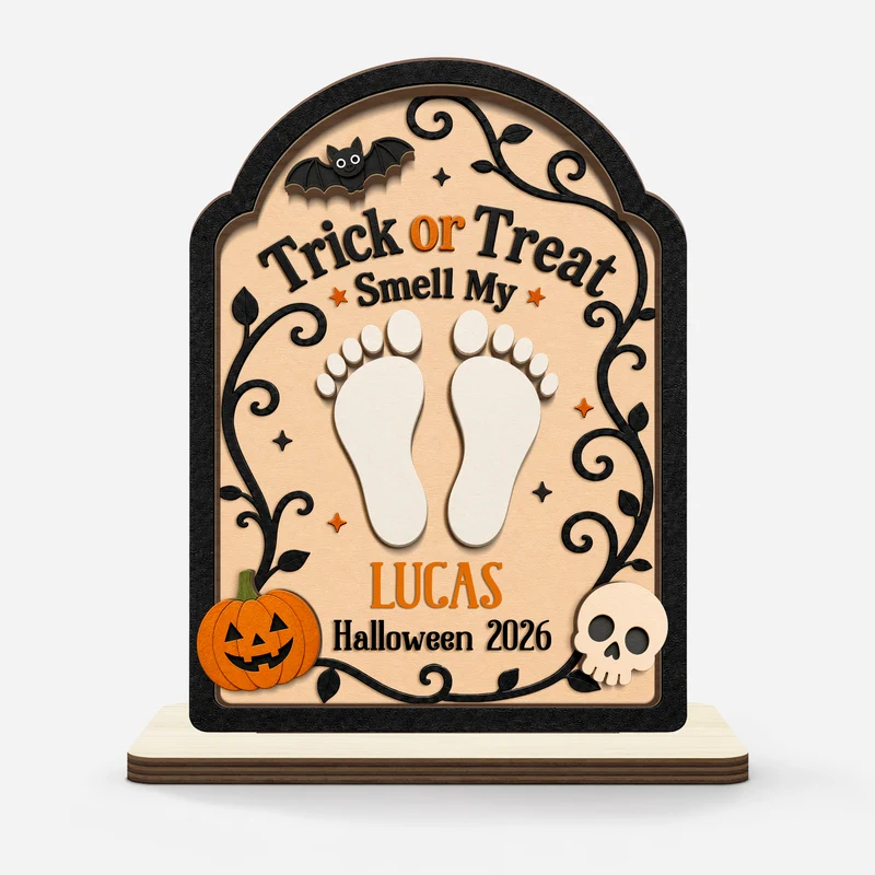 Süßes oder Saures Buchstaben - Halloween Holzaufsteller Personalisiert Mit Standfuß Kinder