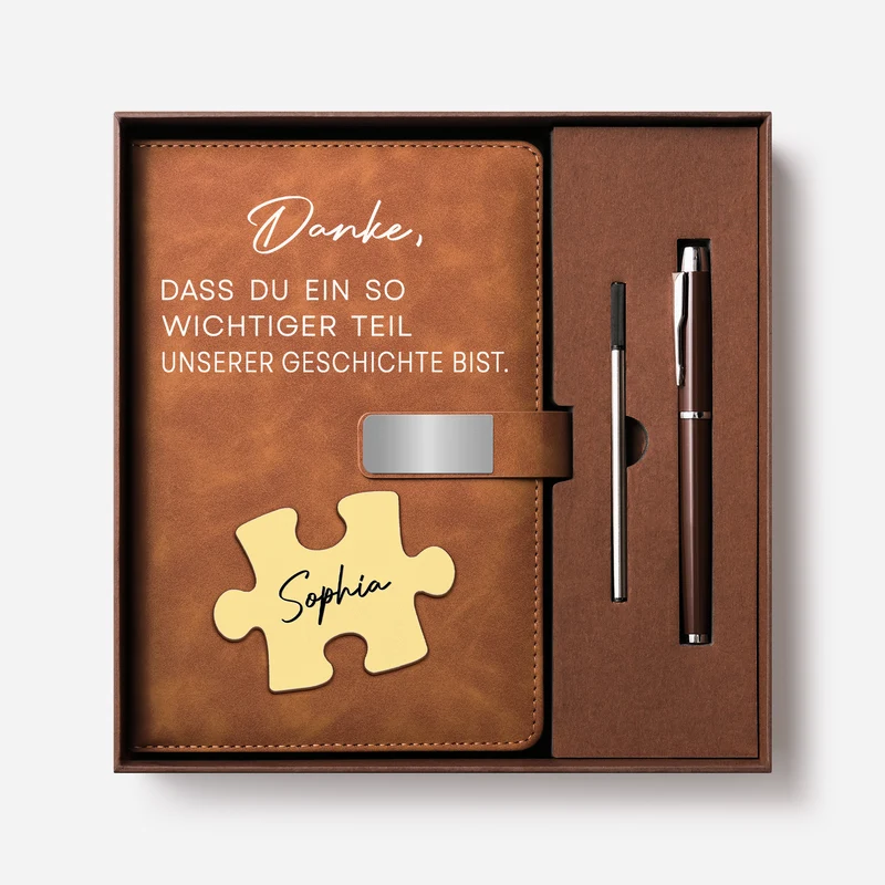 Danke Dass Du Ein Teil Meiner Geschichte Bist - Notizbuch Mit Stift Personalisiert Kollegen