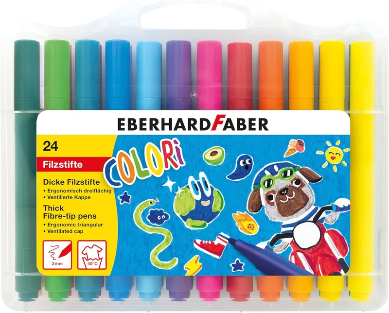 Eberhard Faber Colori Dreikant-Filzstifte 24er Set