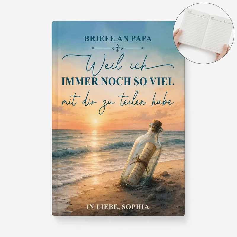 Weil Ich Immer Noch So Viel Mit Dir Zu Teilen Habe - Personalisiertes Notizbuch A5 Zur Erinnerung Meer