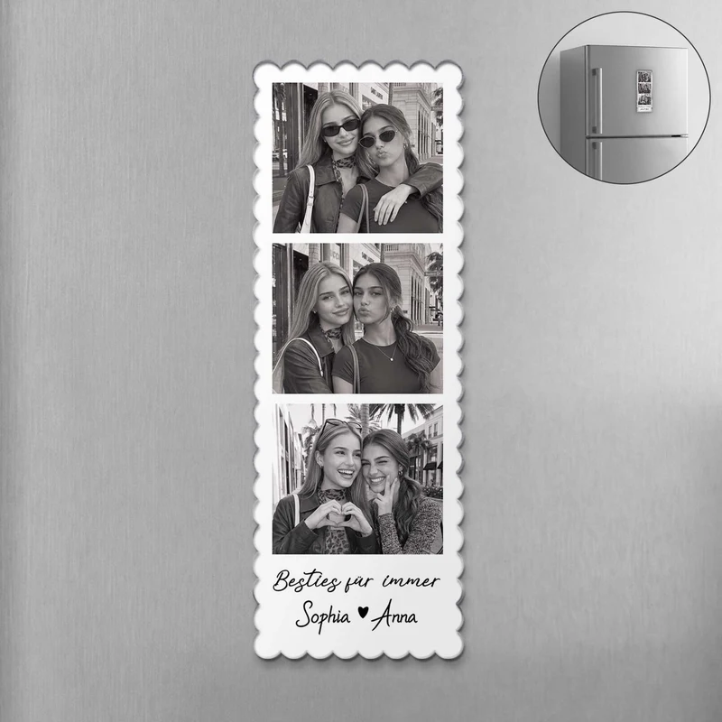 Beste Freundin Sprüche Kurz - Acryl Magnet Personalisiert Foto