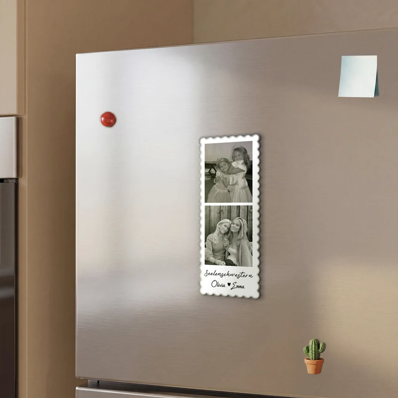 Beste Freundin Sprüche Kurz - Acryl Magnet Personalisiert Foto