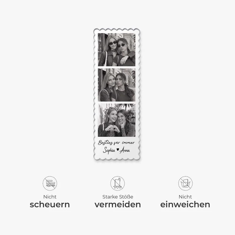 Beste Freundin Sprüche Kurz - Acryl Magnet Personalisiert Foto