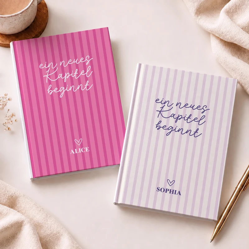Ein Neues Kapitel Beginnt - Personalisierte Geschenke Frauen | Notizbuch A5