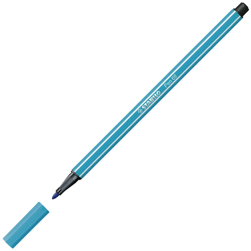 STABILO Pen 68 Filzstift hellblau – 1 mm Einzelstift