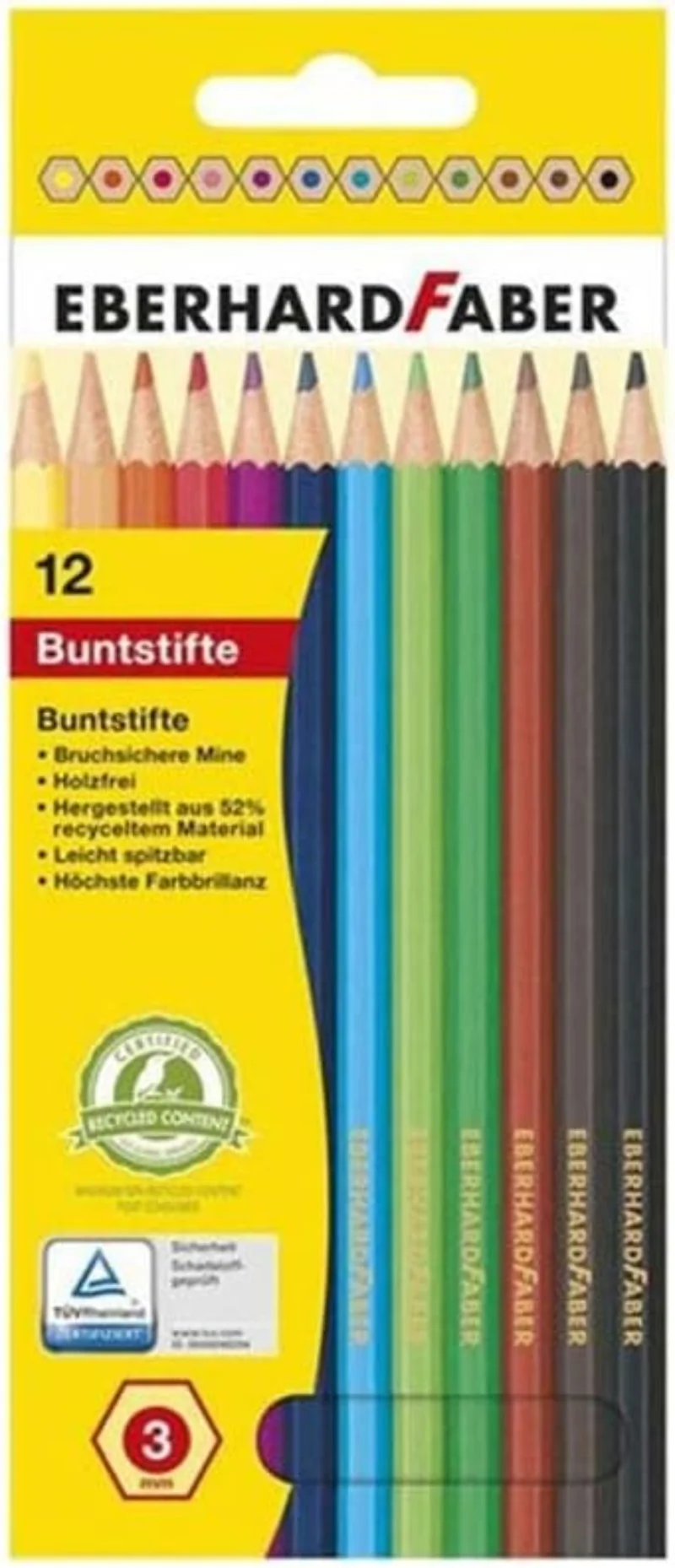 EBERHARD FABER Buntstifte Colori hexagonal 12er Set