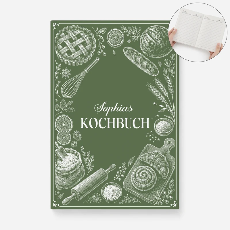 Kochbuch Brot Backen - Personalisiertes Notizbuch A5
