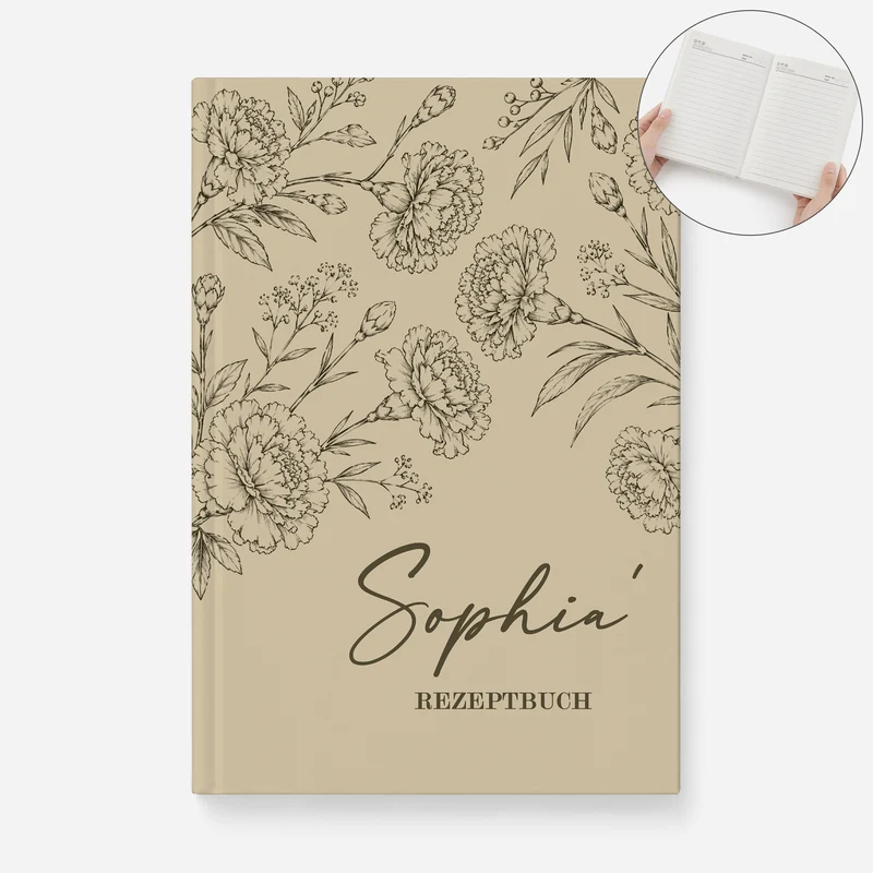 Rezeptbuch - Personalisierte Geschenke Frauen | Notizbuch A5