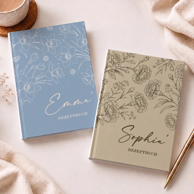 Rezeptbuch - Personalisierte Geschenke Frauen | Notizbuch A5