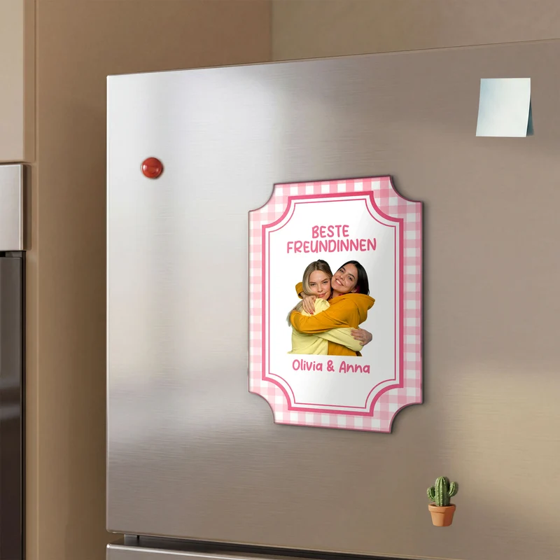 Besties Für Immer - Personalisierte Geschenke Foto | Acryl Magnet Beste Freunde