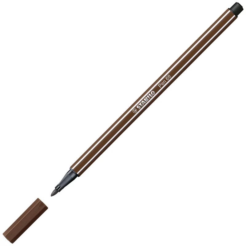 STABILO Pen 68 Filzstift braun – 1 mm Einzelstift