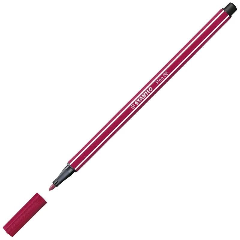 STABILO Pen 68 Filzstift dunkelrot – 1 mm Einzelstift