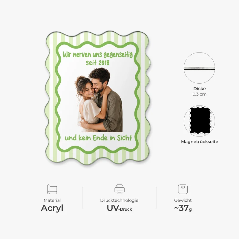 Wir Nerven Uns Gegenseitig - Personalisierte Geschenke Paar | Acryl Magnet Foto