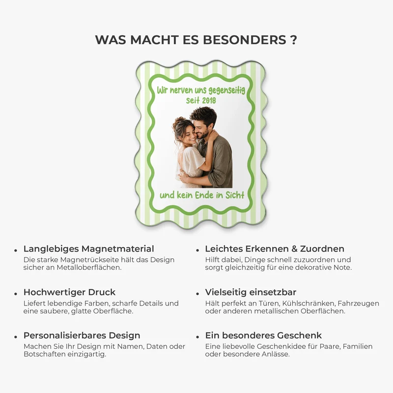 Wir Nerven Uns Gegenseitig - Personalisierte Geschenke Paar | Acryl Magnet Foto