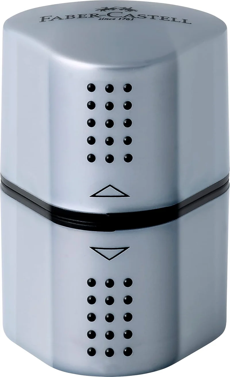 Faber-Castell Dreifachspitzdose Grip 2001 silber