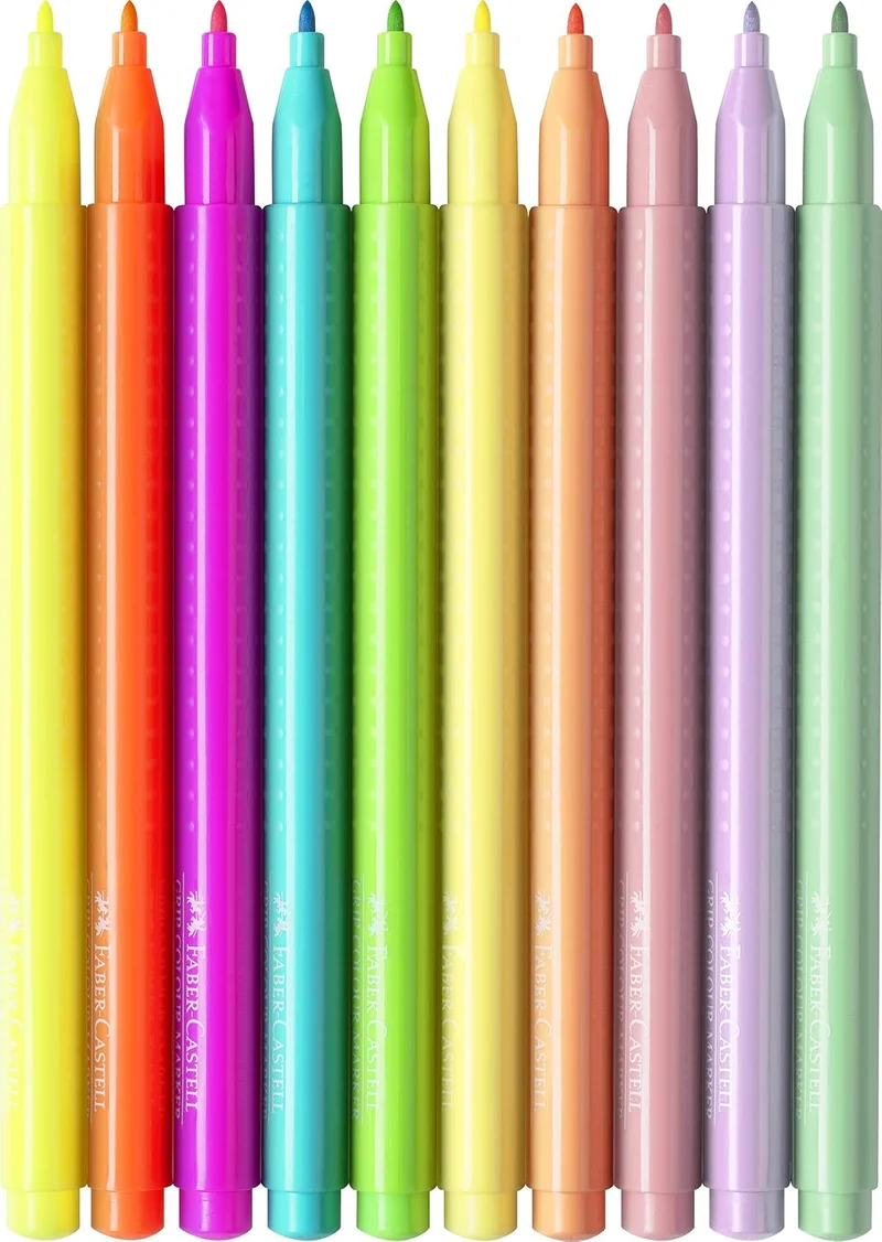 Faber-Castell Grip Filzstifte Neon & Pastell 10er