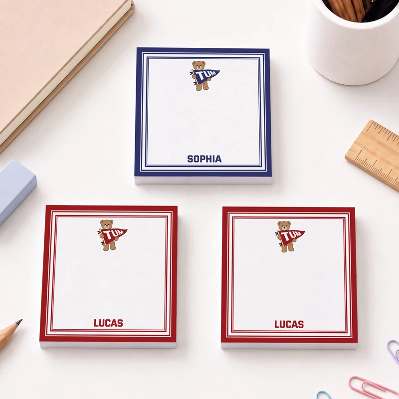 Schulname - Personalisiertes Geschenk | Haftnotizen
