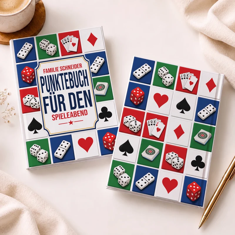 Punktebuch Für Den Spieleabend - Personalisiertes Notizbuch A5 Familie