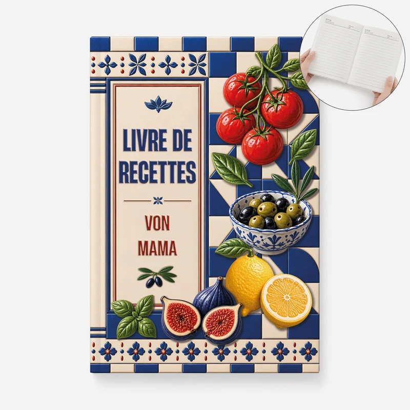 [3D-Optik] Mamas Rezept - Personalisiertes Notizbuch A5