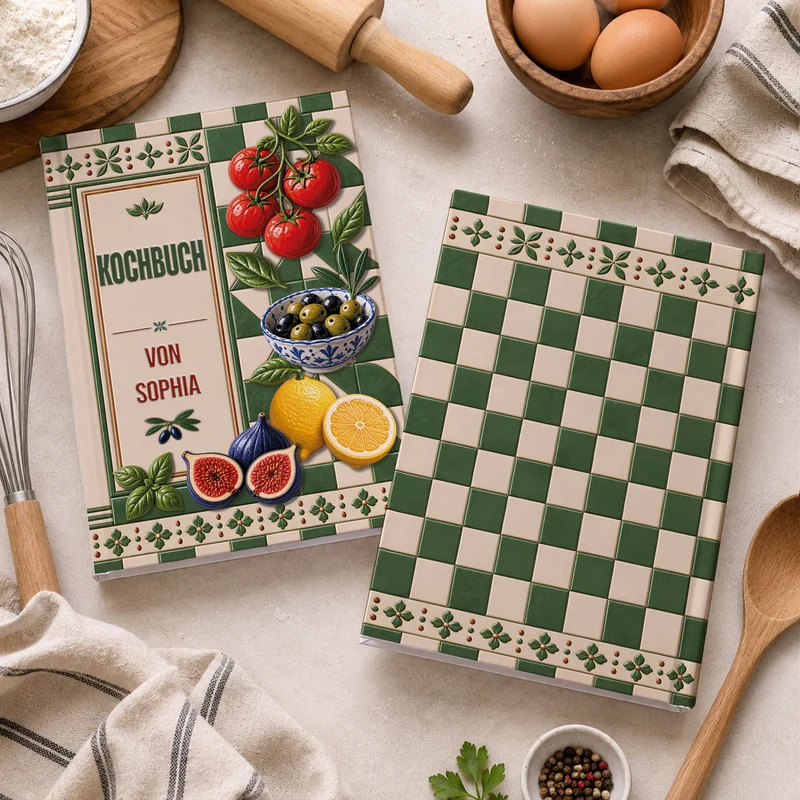 [3D-Optik] Mamas Rezept - Personalisiertes Notizbuch A5