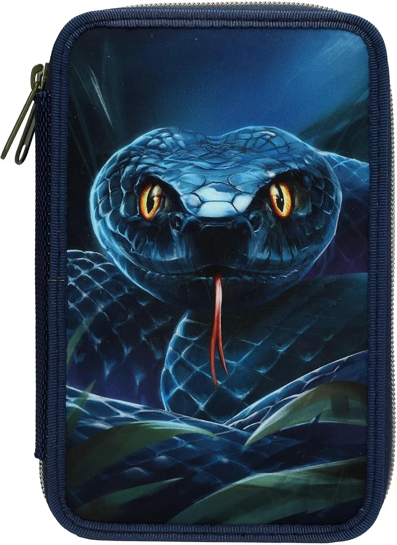 Adventure World Federtasche 2-Fach mit Schlangen-Motiv