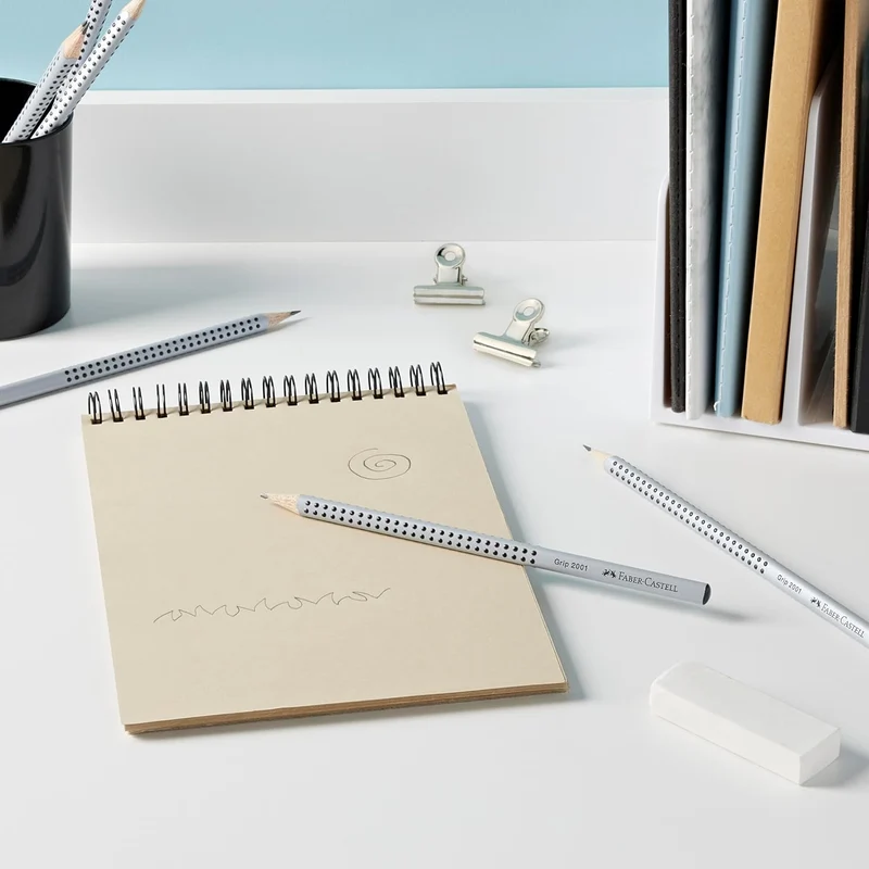 Faber-Castell Grip 2001 Bleistift B Silber ergonomisch