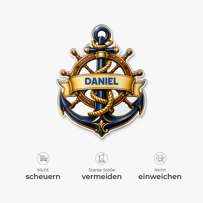 Anker - Personalisiertes Geschenk | Acryl Magnet Männer Frauen