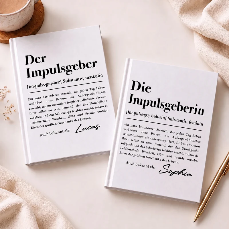Die Impulsgeberin Bedeutung - Personalisierte Geschenke Lehrerin | Notizbuch A5