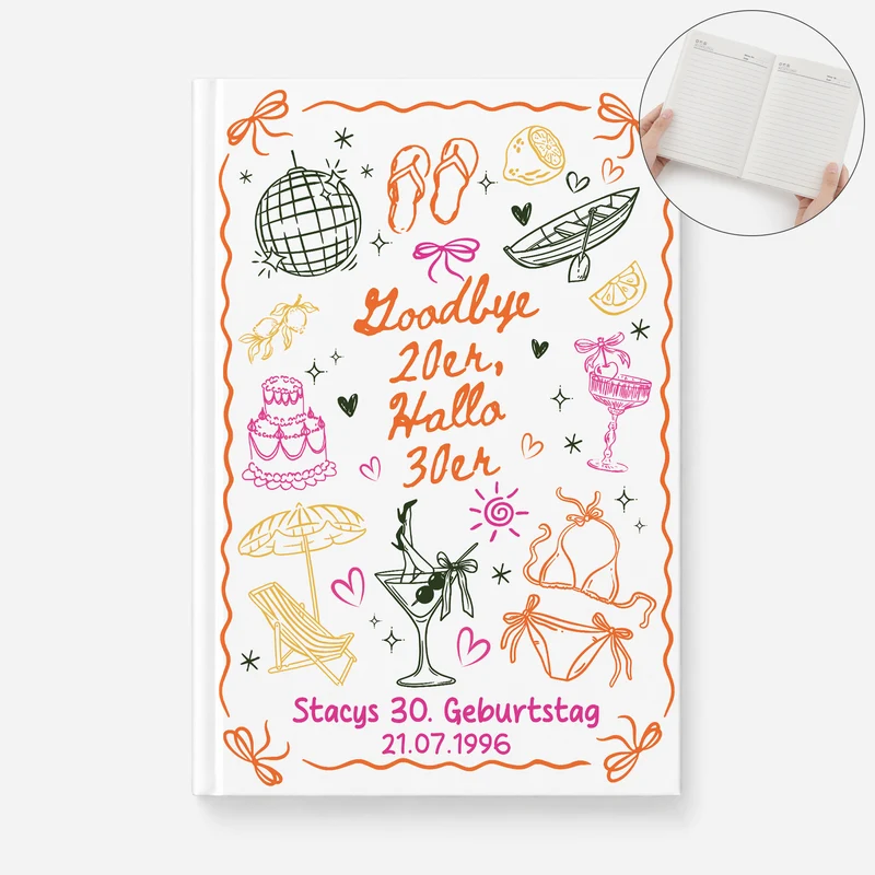 Goodbye 20er Hallo 30er - Personalisierte Geburtstagsgeschenke | Notizbuch A5