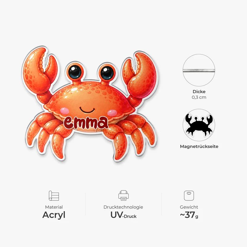 Meeressäuger - Personalisiertes Geschenk | Acryl Magnet Sommer