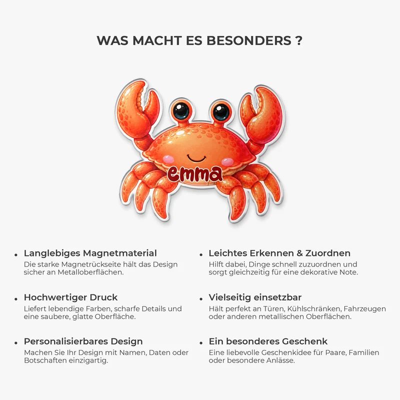 Meeressäuger - Personalisiertes Geschenk | Acryl Magnet Sommer