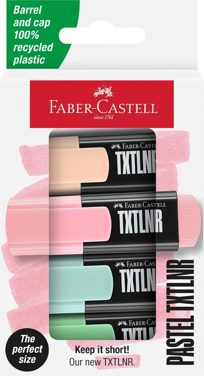 Faber-Castell Textmarker TLMini Pastell 4er Set