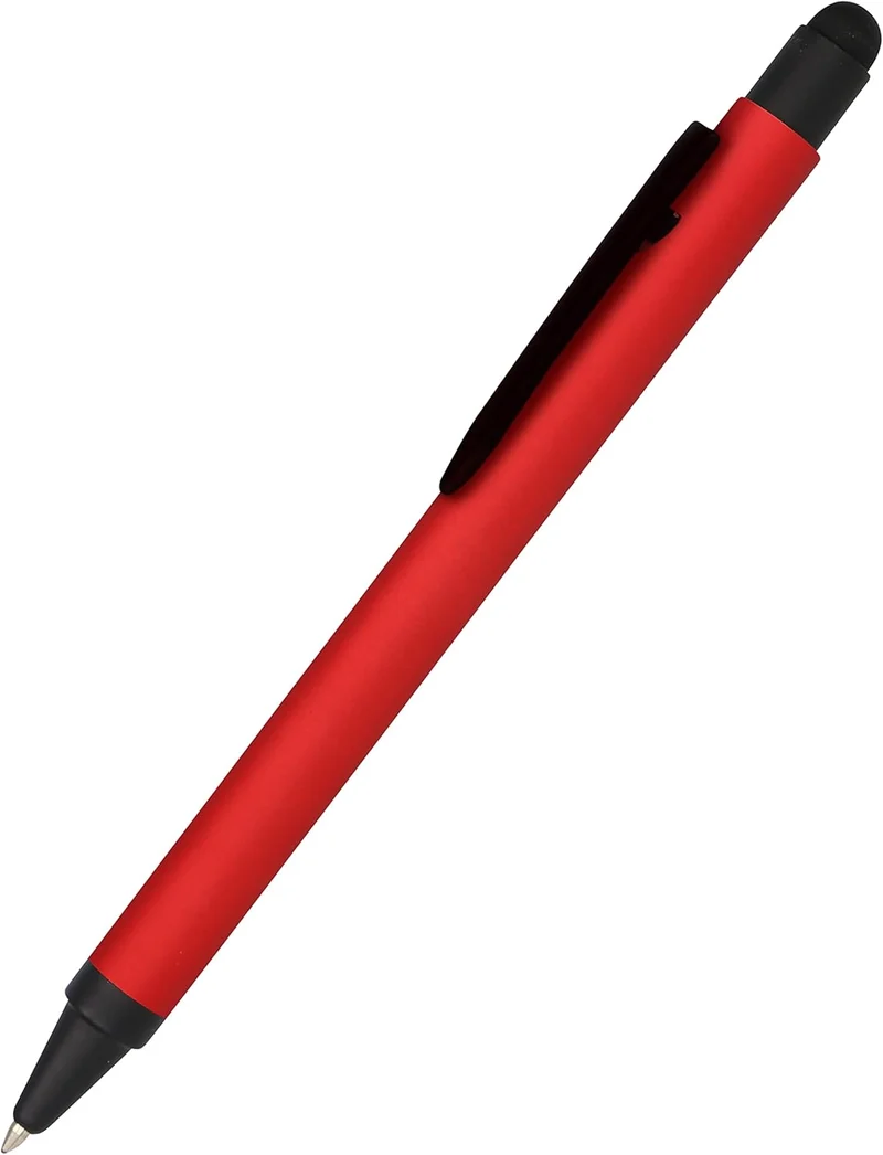 ONLINE Pen Kugelschreiber Alu Stylus Rot – Druckkugelschreiber mit Touchpen