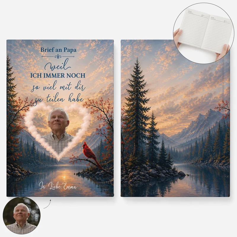 Weil Ich Immer Noch So Viel Mit Dir Zu Teilen Habe - Personalisierte Trauergeschenke | Notizbuch A5 Foto