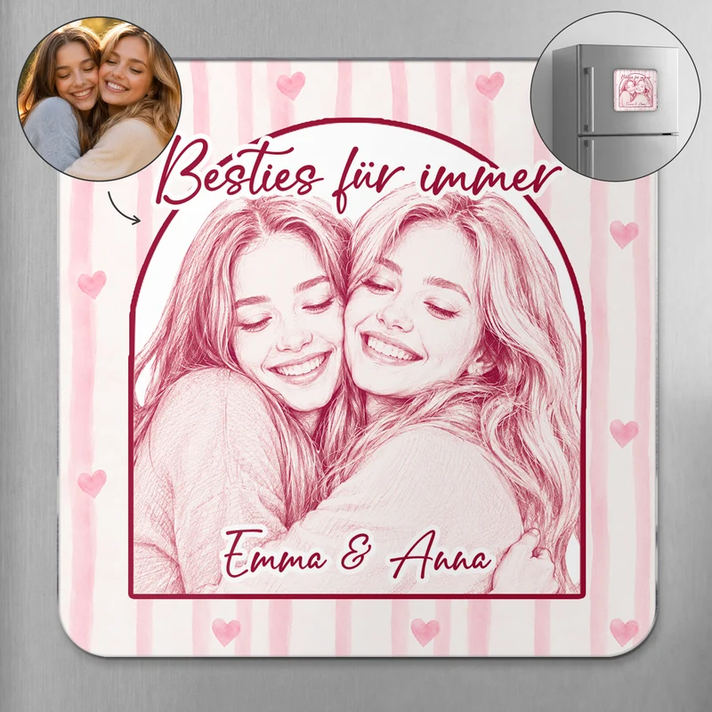 Für Dich Würde Ich Jeder Bitch Direkt In Den Hals Boxen - Personalisierte Geschenke Beste Freundin | Acryl Magnet