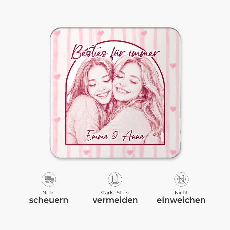 Für Dich Würde Ich Jeder Bitch Direkt In Den Hals Boxen - Personalisierte Geschenke Beste Freundin | Acryl Magnet