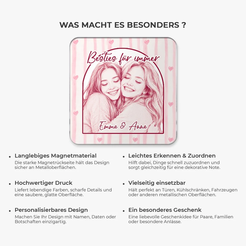 Für Dich Würde Ich Jeder Bitch Direkt In Den Hals Boxen - Personalisierte Geschenke Beste Freundin | Acryl Magnet