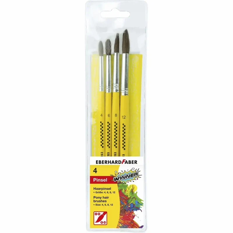 EBERHARD FABER Pinselset - Hochwertige Malpinsel für Schule & Hobby