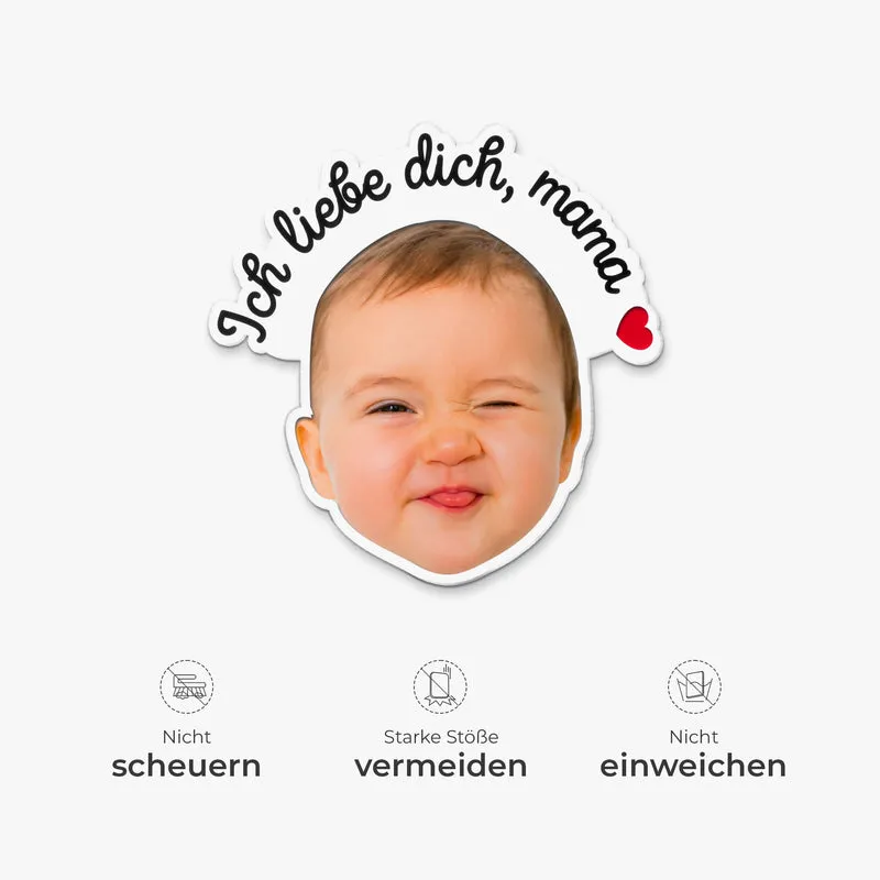 Wir Lieben Dich - Personalisierte Geschenke Kinder | Acryl Magnet Mit Gesicht