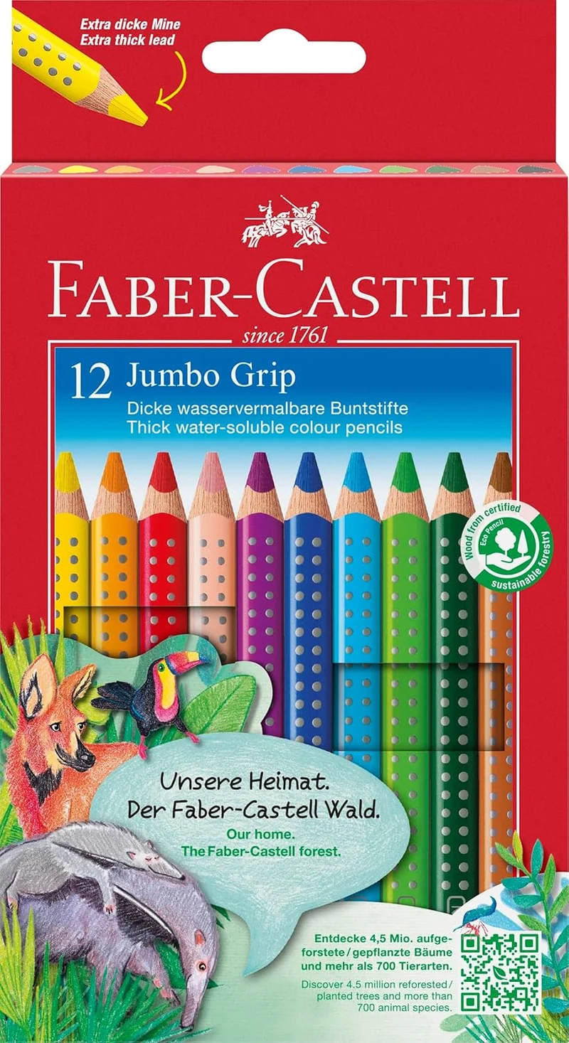 Faber-Castell Buntstift Jumbo Grip 12er Set FSC