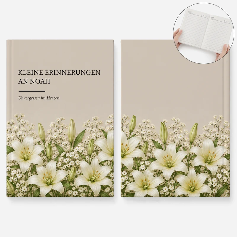 Unvergessen Im Herzen - Personalisierte Trauergeschenke | Notizbuch A5