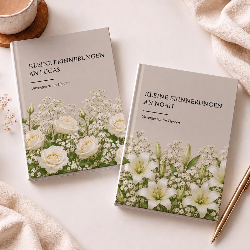 Unvergessen Im Herzen - Personalisierte Trauergeschenke | Notizbuch A5