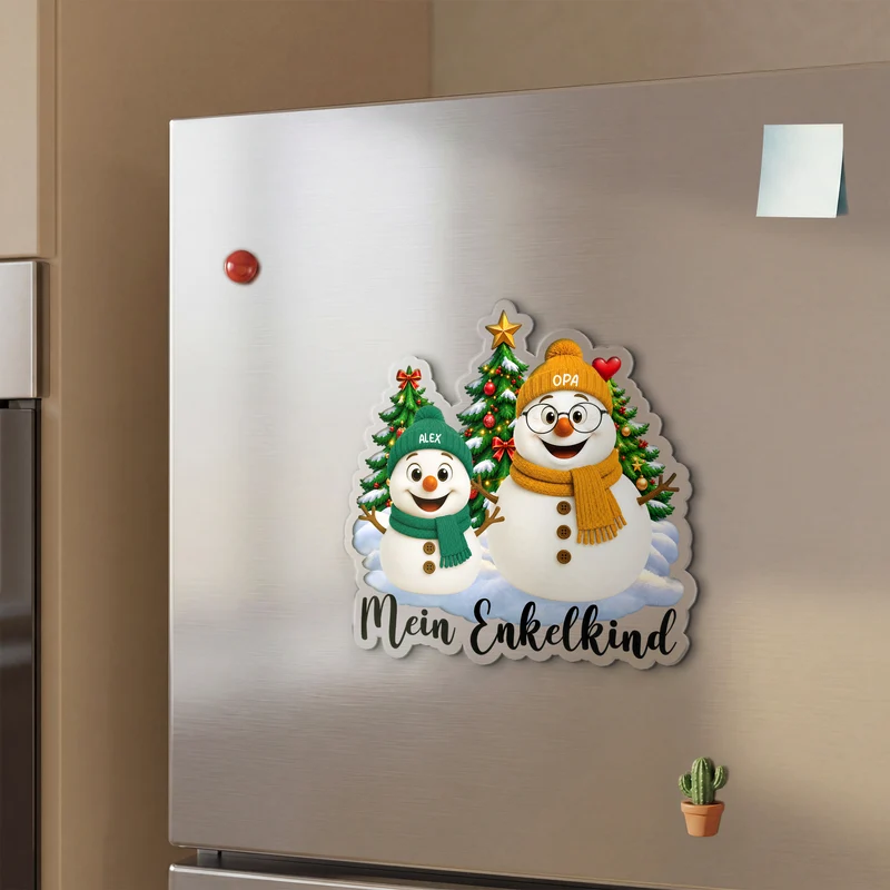 Meine Enkelkinder - Personalisierte Weihnachtsgeschenke Familie | Acryl Magnet