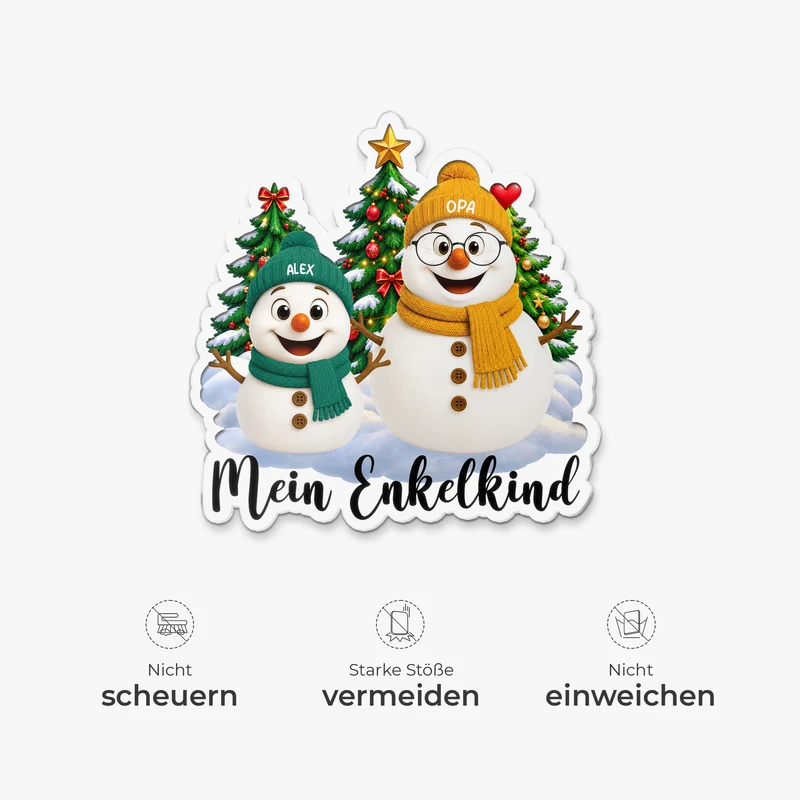 Meine Enkelkinder - Personalisierte Weihnachtsgeschenke Familie | Acryl Magnet