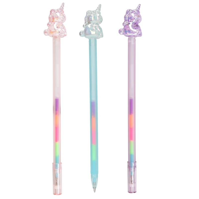 Ylvi Icy Unicorn 1x Gelstift - 5 Farben mit Einhorn-Topper