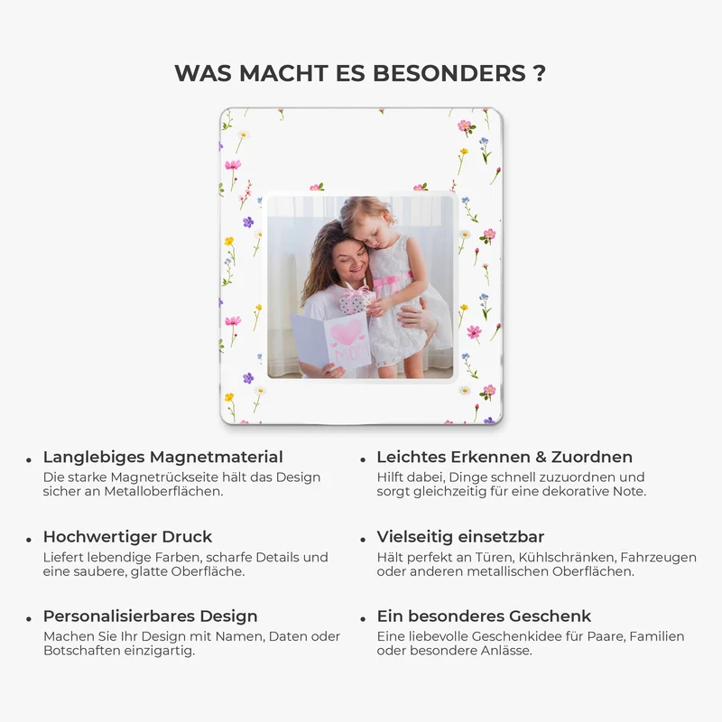 Mama Papa Ich Liebe Dich - Personalisierte Geschenke Foto | Acryl Magnet